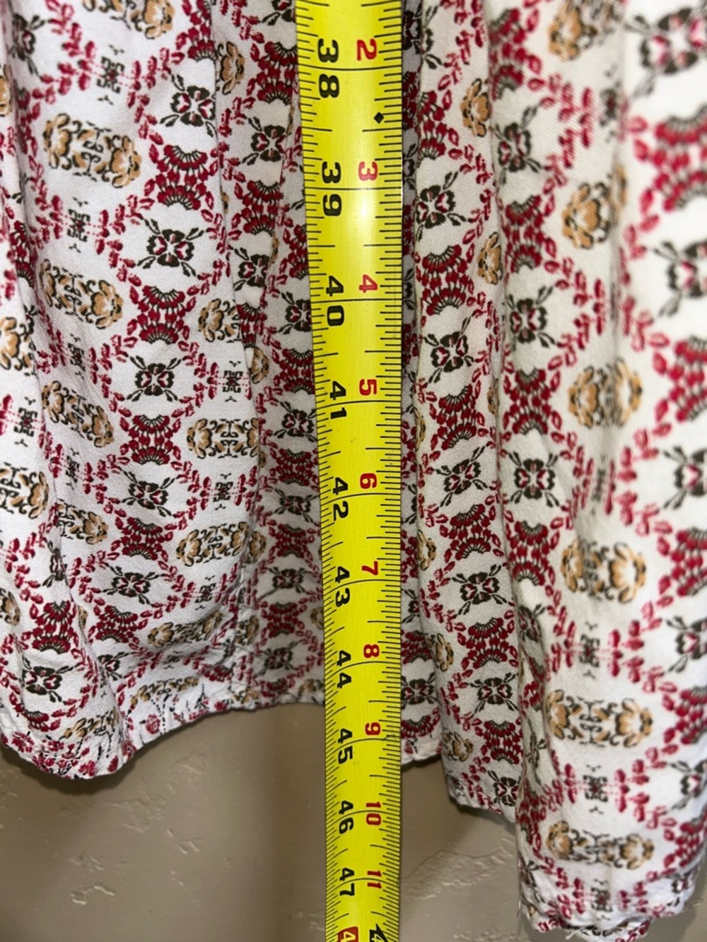 🔥5/$35🔥 Japna Cream Strapless Floral Wide-Leg Jumpsuit | Size M - Picture 9 of 10